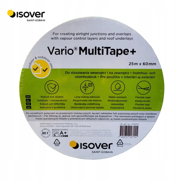 Isover Vario MultiTape klæbebånd til dampspærrefolier 25m x 60mm