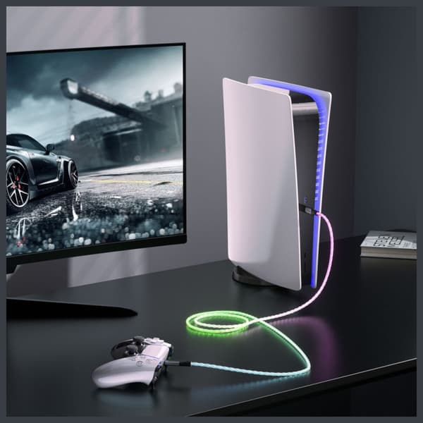 4smarts USB-C til USB-C 60W 1,5m RGB-kabel