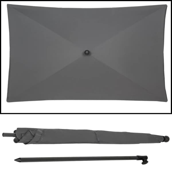 GRAFIT BALKONPARASOL 200X130CM REKTANGULÆR ARMOR HAVETERRASSE