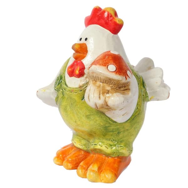 KERAMISK PÅSKEFIGUR HØNE 11 CM