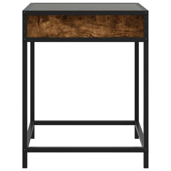 vidaXL Infinity LED natbord røget eg 40x40x51 cm