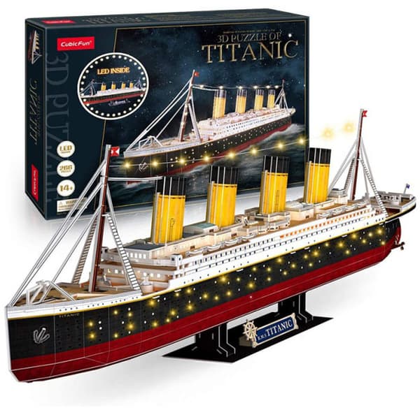 3D-palapeli Cubic Fun Titanic LED 266 palaa