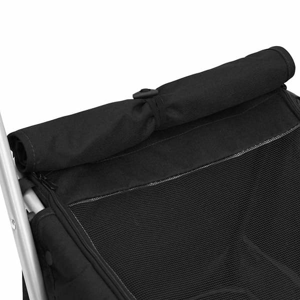 vidaXL foldbar hundevogn sort 100x49x96 cm hørstof