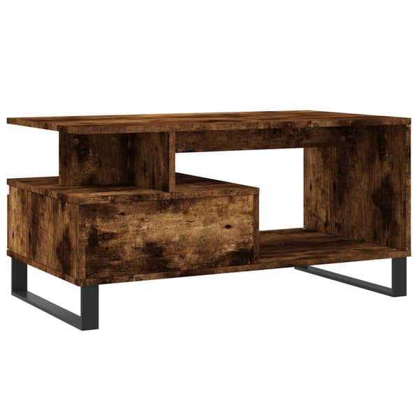 vidaXL sofabord røget eg 90x49x45 cm