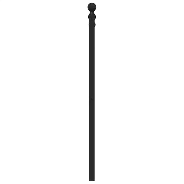vidaXL metalsengegavl, sort, 200 cm