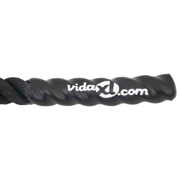 vidaXL træningsreb, sort, 6 m, 4,5 kg, polyester