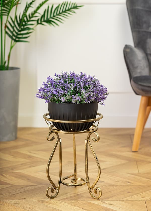 Metal blomsterstander 37 cm GULD