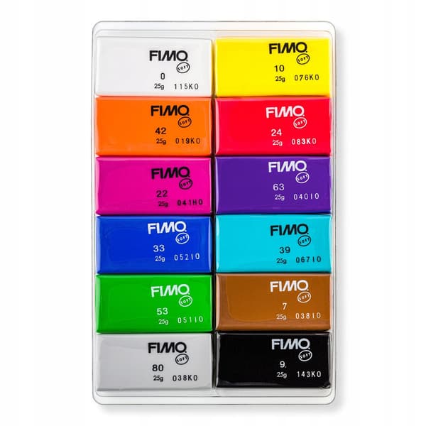 FIMO SOFT Basic modellervokssæt 12 x 25 g flerfarvet modellervoks