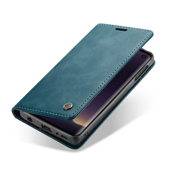 CASEME Etui til Samsung Galaxy S10E, Læderpung, Blå