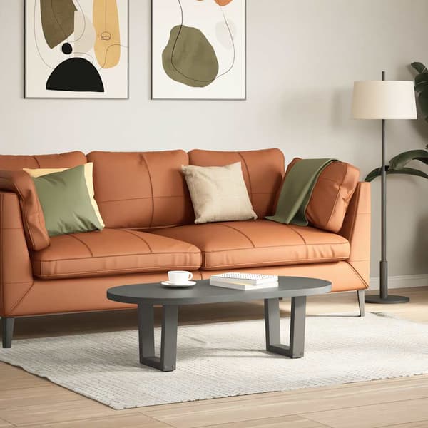 vidaXL V-formade matbordsben 2 st antracitstål