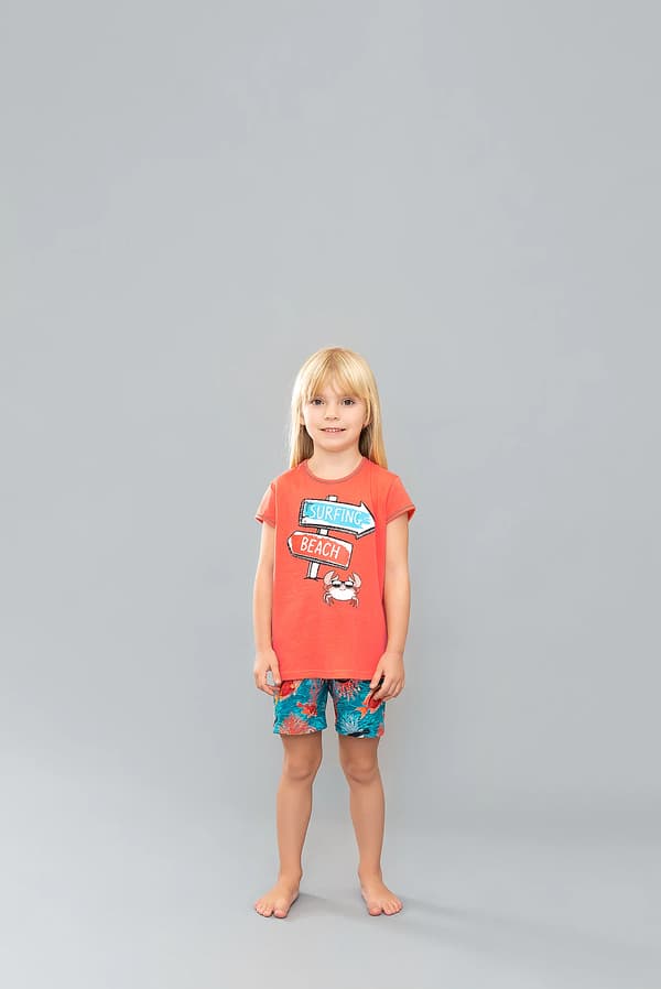 Oceania flickpyjamas, korta ärmar, korta byxor, 4 år
