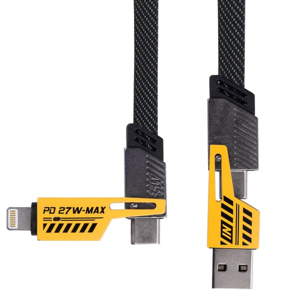 USB A + USB typ C / USB typ C + Lightning-kabel 1m AK-USB-57 65W
