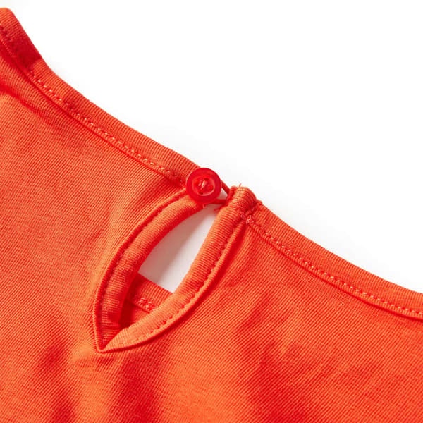 Børne langærmet T-shirt, mørkeorange, 116