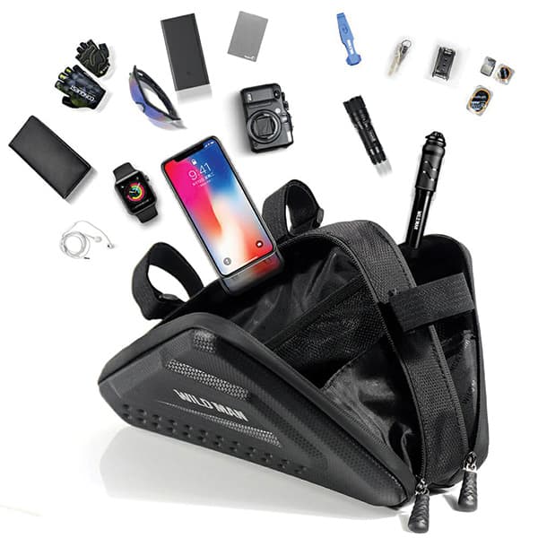 Steltaske, cykelholder WILDMAN ES19, sort