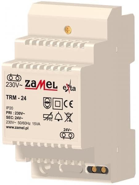 Transformator 230/24V AC 15VA TYP: TRM-24