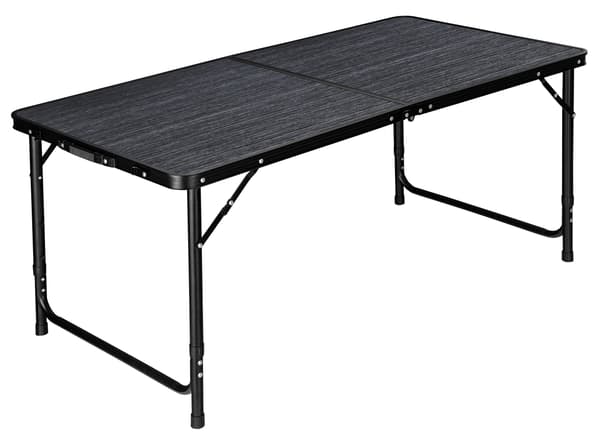 TRAMP campingsæt, foldbart, 120x60 cm, sort træ, sort