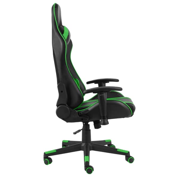 vidaXL Snurrstol för spel grön PVC