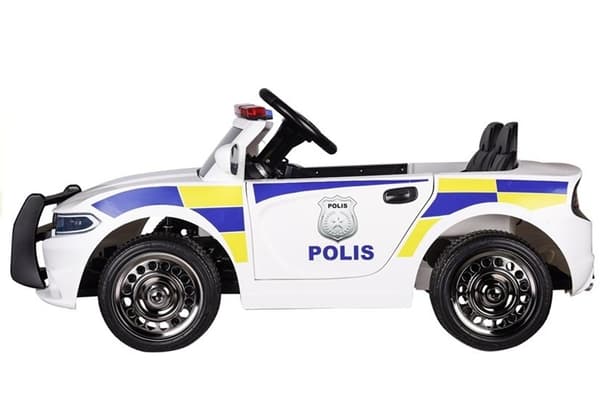 Batteridriven bil Polisbil Vit
