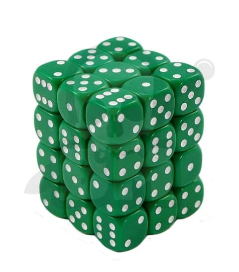 BMDI003 Kuber 12mm 36st gröna