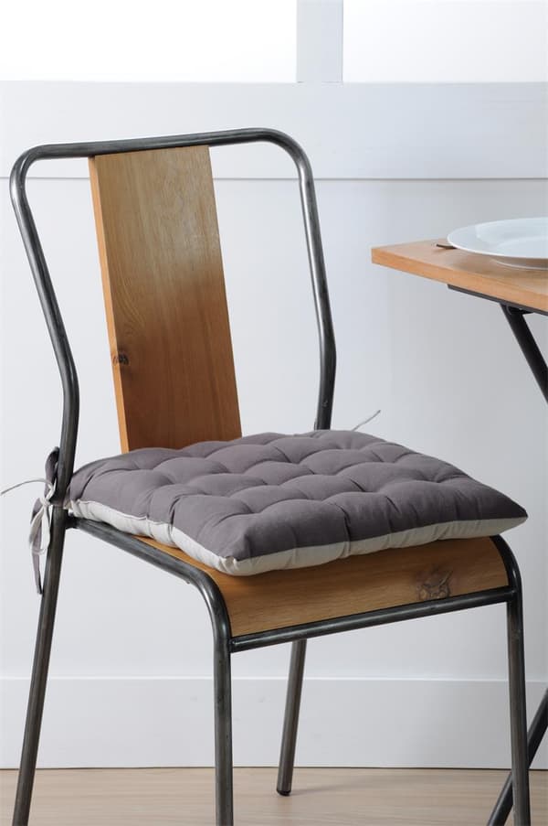 DUO stolskudde 40x40 silvergrå