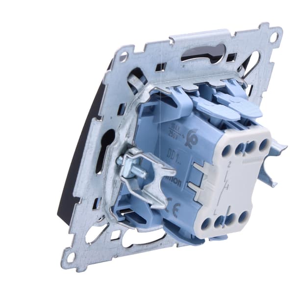 Ringknapp (modul) 10AX, 250V~, snabbkopplingar, mattsvart Simon54