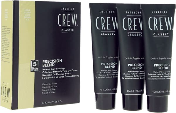 American Crew Light Precision Blend Grå Maskeringssystem Niveau 7-8 3 x 40 ml