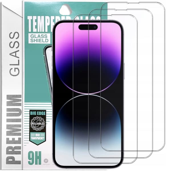 3x PremiumGlass 9H härdat glas för iPhone 14 Pro Max