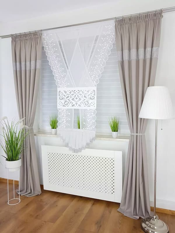 Fönsterpanel med broderi 180 cm