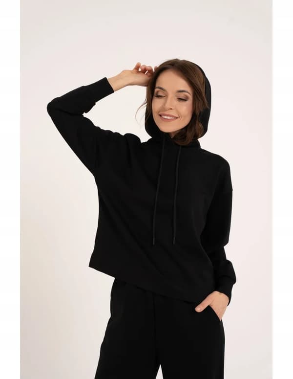 Moraj damehoody, behagelig blød, sort, S