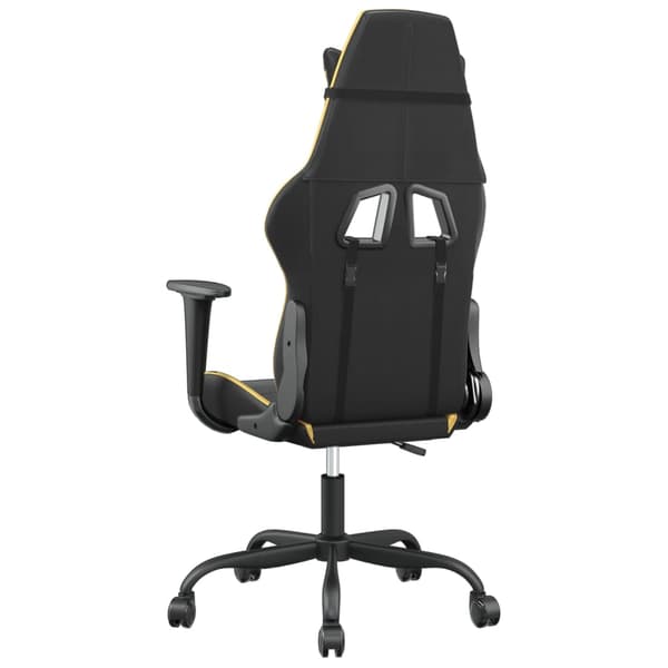 vidaXL gamingstol, sort og guld, kunstlæder
