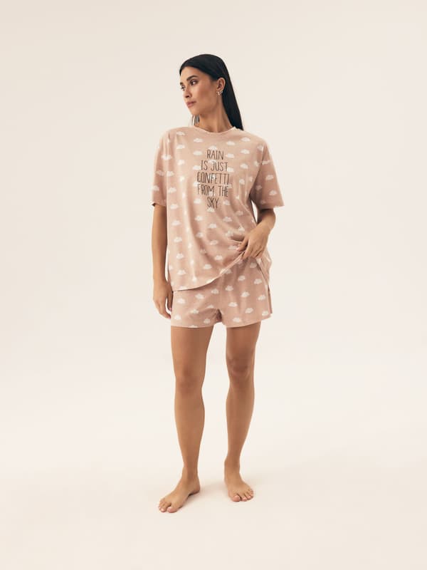 Nubes Henderson Dampyjamas | Sandbeige L