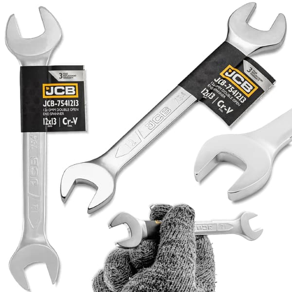 JCB CR-V ÅBEN NØGLE 12-13 mm DOBBELTSIDIGT stærk SOLID standard
