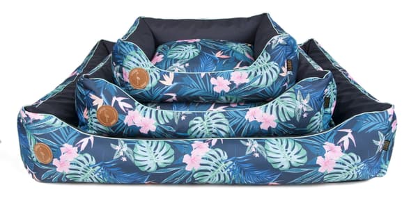 CEZAR tropisk soffa + marinblå S - 70cm x 60cm