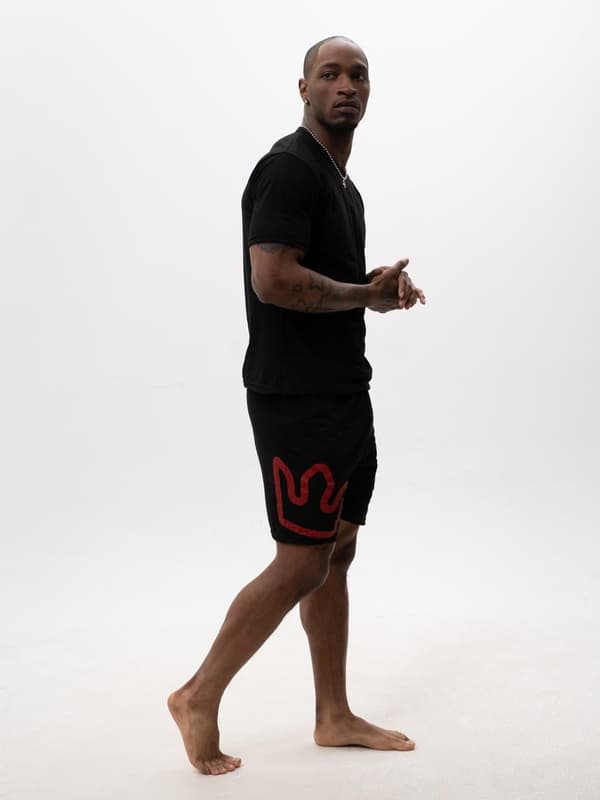 Jigga Wear Simple Crown Herre Bomuldspyjamas Sort M