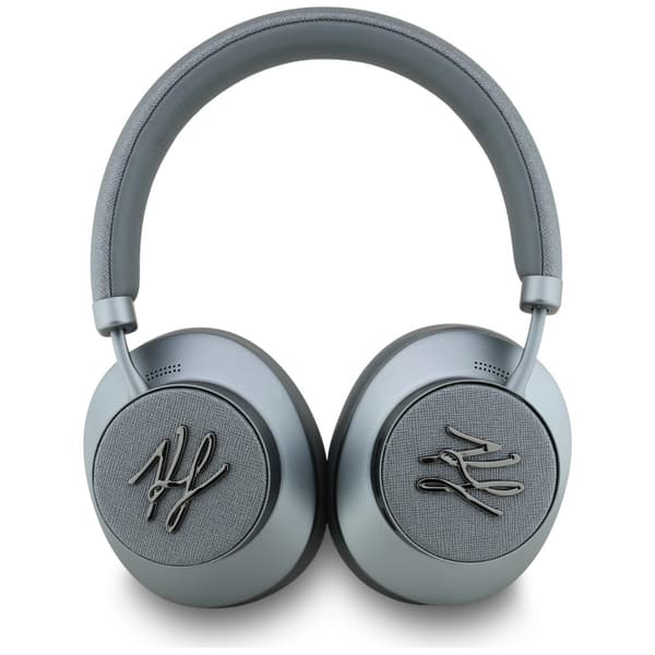 Karl Lagerfeld Grained Initials Bluetooth ANC Over-Ear Hovedtelefoner Grå