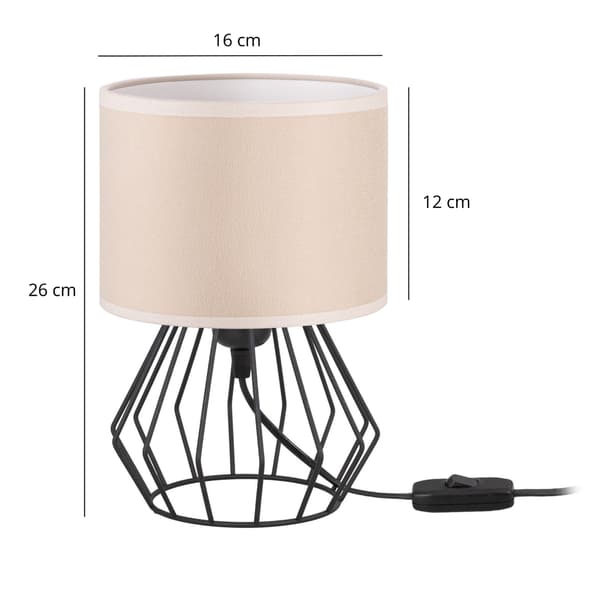 Tornado AMB-lampa, beige sammet