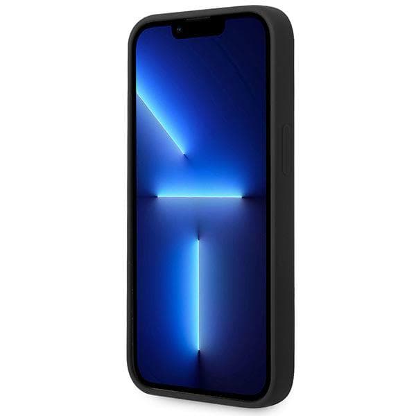 BMW Silikone Metal Logo Cover til iPhone 14 Plus, Sort