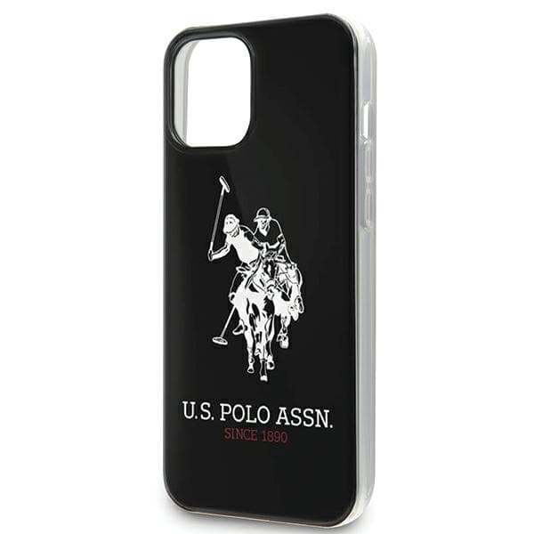 US Polo Skinnende Stort Logo Etui til iPhone 12 Pro Max, Sort