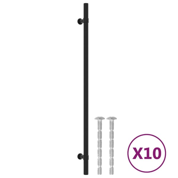 vidaXL skabsgreb 10 stk. sort 320 mm rustfrit stål