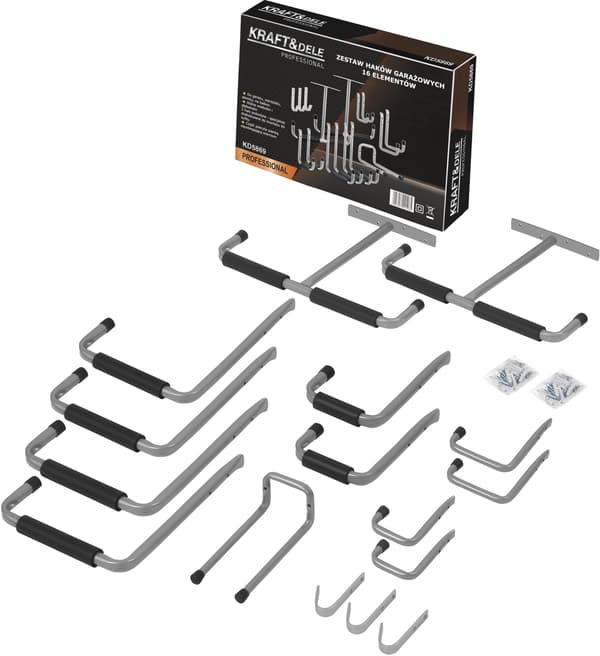Set med 16-delade garagekrokar KD5869