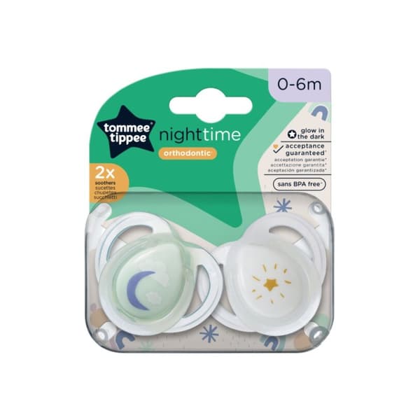 TOMMEE TIPPEE TTP43338095 NAT-sutter 0-6mdr. mix 2-pak