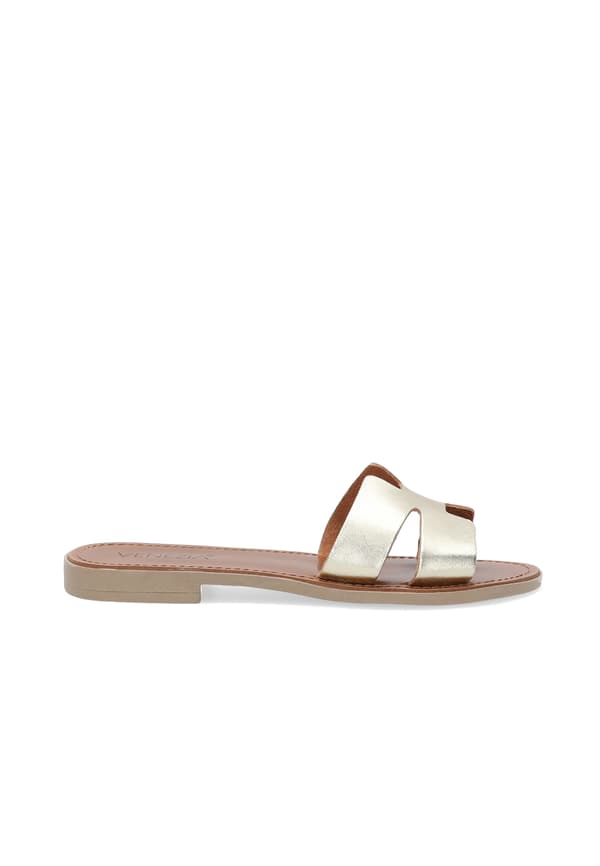 GULD LÆDER FLIP-FLOPS GULD LÆDER FLIP-FLOPS 40