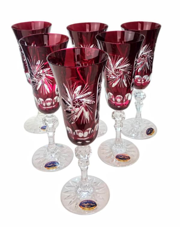 Ruby Crystal Champagneglas 150ml Olivenkværn