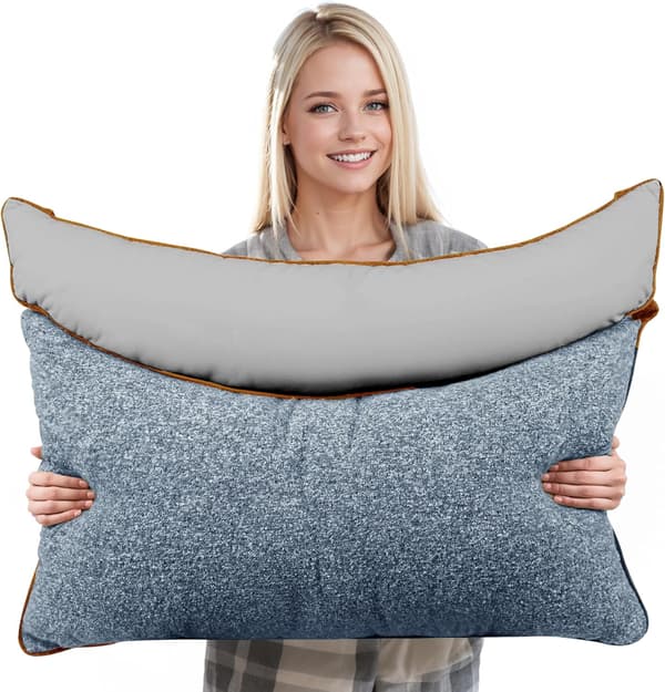 Ergonomisk blå sovkudde