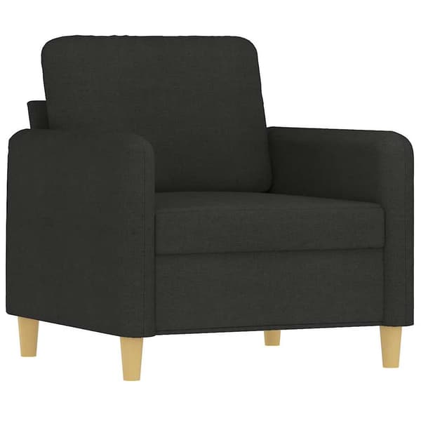 vidaXL lænestol, sort, 60 cm, stofbetræk