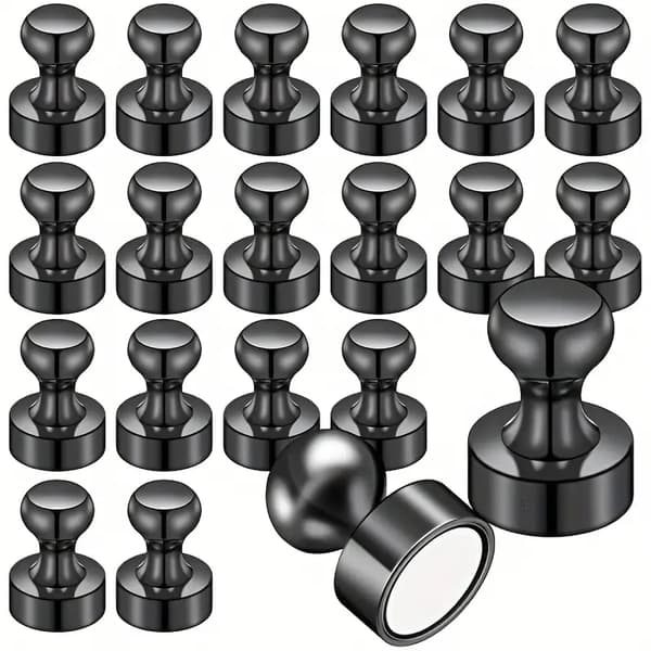 NEODYMIUM MAGNET TIL BRÆT, KØLESKAB, SORT STIFT 12MM