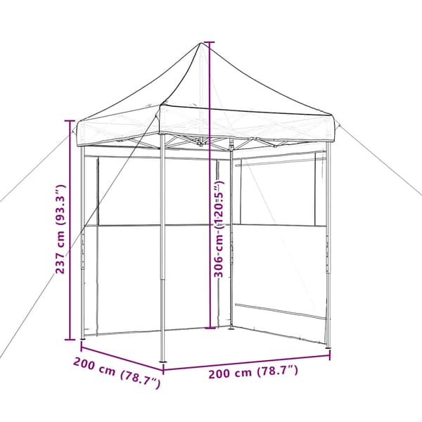 vidaXL 2-vægs pop-up festtelt sort