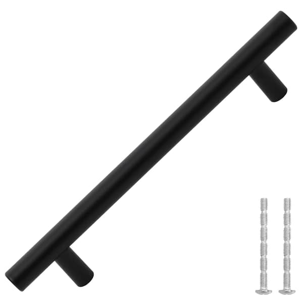 vidaXL skabsgreb 10 stk. sort 128 mm rustfrit stål