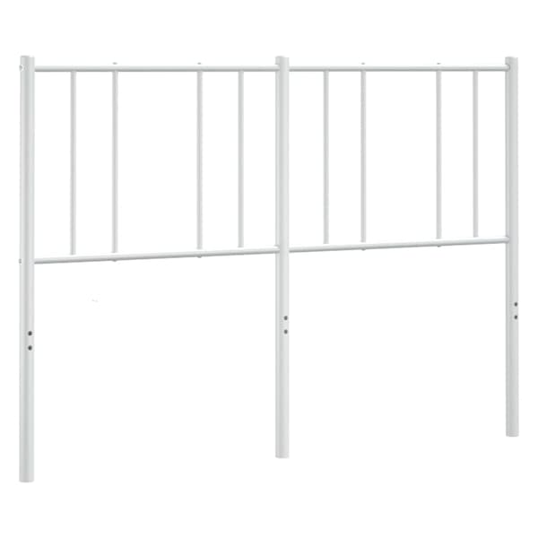 vidaXL metalsengegavl hvid 120 cm