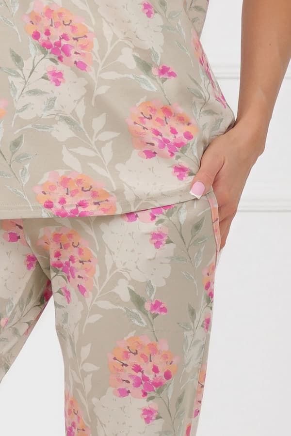 Dampyjamas, kortärmade, långbyxor, Harmonia S